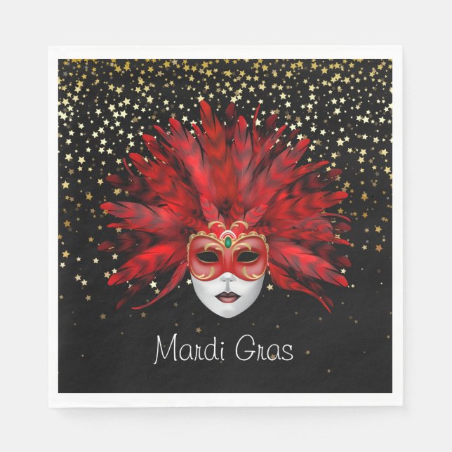 Serviettes en papier Mardi Gras (Devant)
