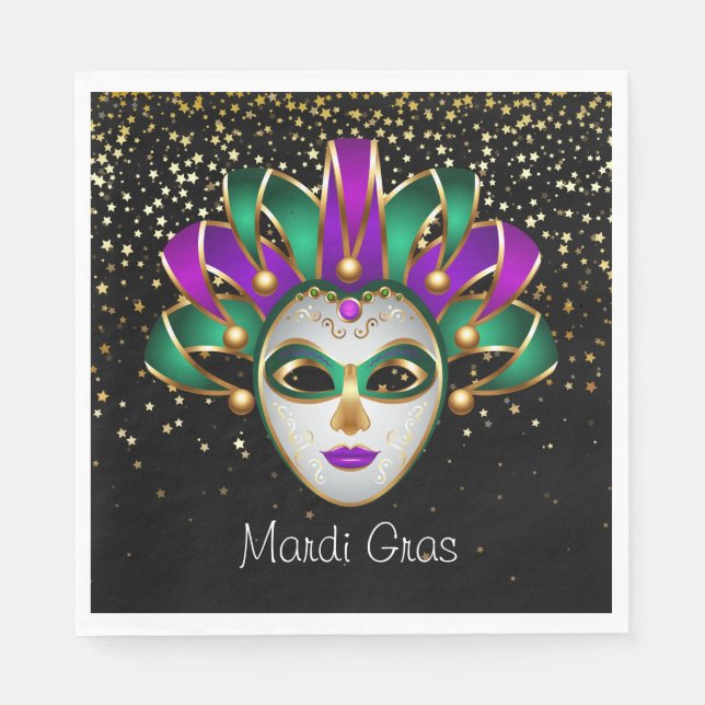 Serviettes en papier Mardi Gras (Devant)