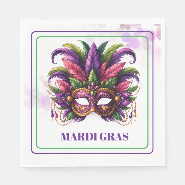 Serviettes en papier Mardi Gras (Devant)