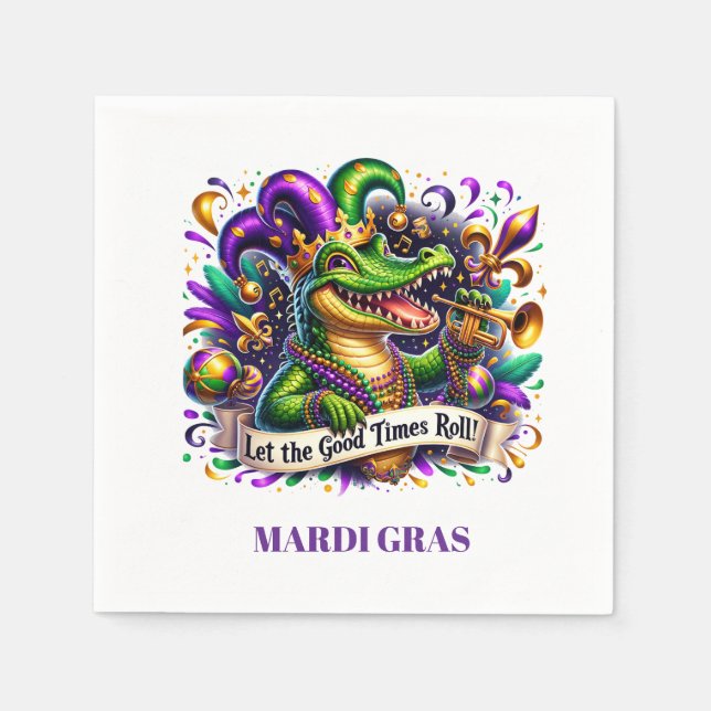 Serviettes en papier Mardi Gras (Devant)