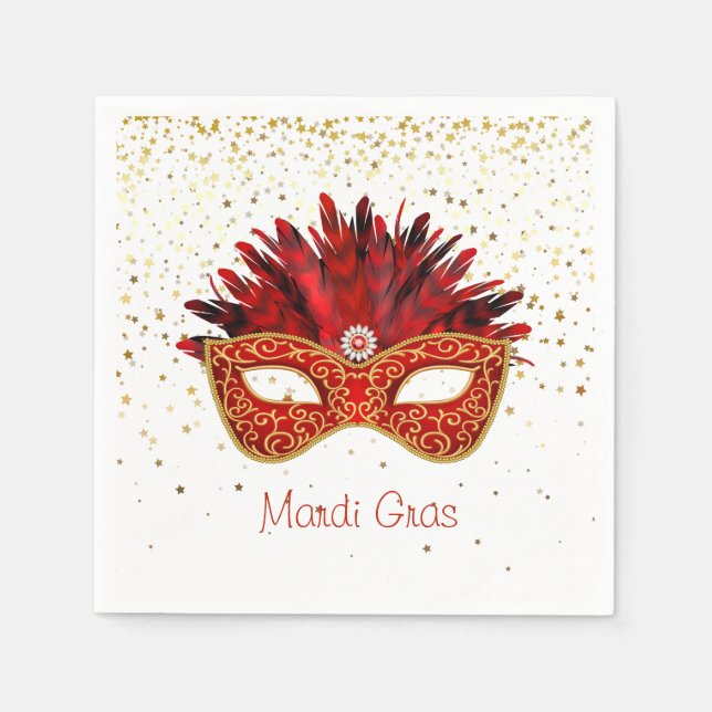 Serviettes en papier Mardi Gras (Devant)