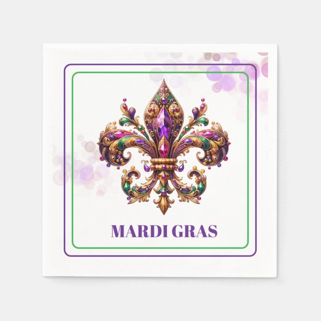 Serviettes en papier Mardi Gras (Devant)