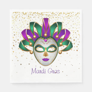 Serviettes en papier Mardi Gras