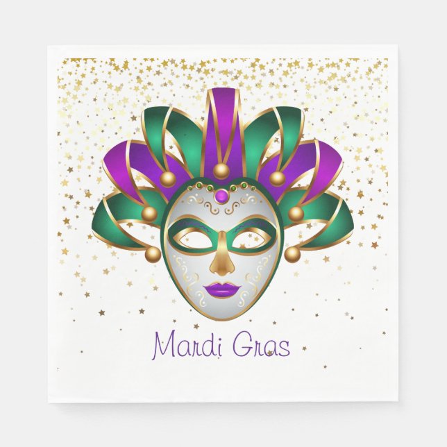 Serviettes en papier Mardi Gras (Devant)