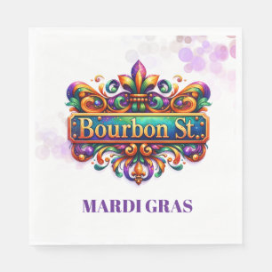 Serviettes en papier Mardi Gras