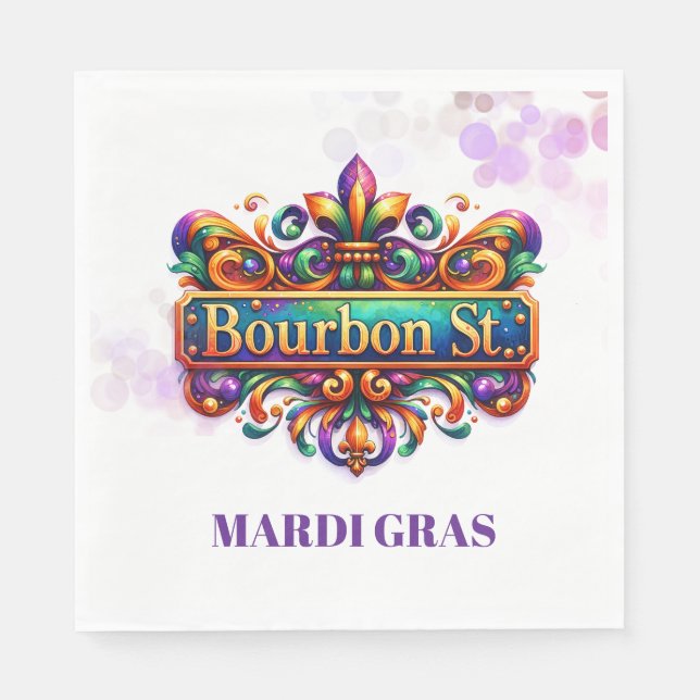 Serviettes en papier Mardi Gras (Devant)