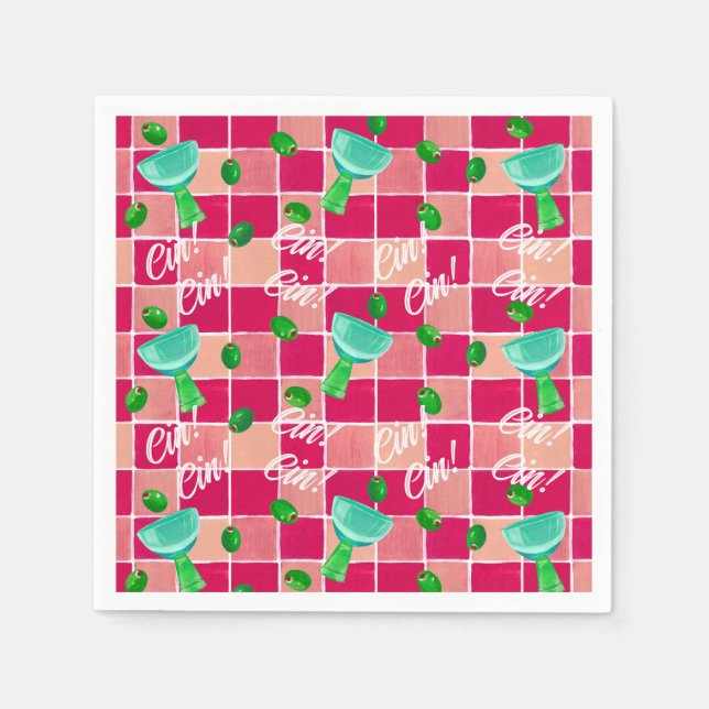 Serviettes en papier Martini (Devant)