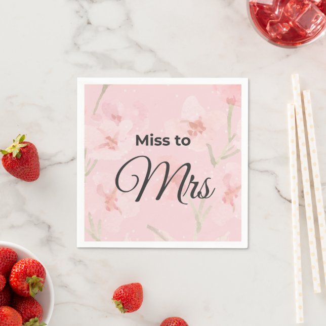 Serviettes en papier Miss to Mrs. (En situation)