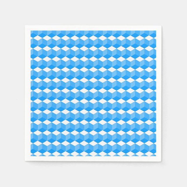 Serviettes en papier - Motif en bloc dans trois to (Devant)