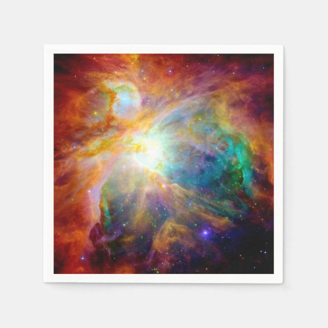 Serviettes en papier nébuleuse d'Orion galaxie col (Devant)