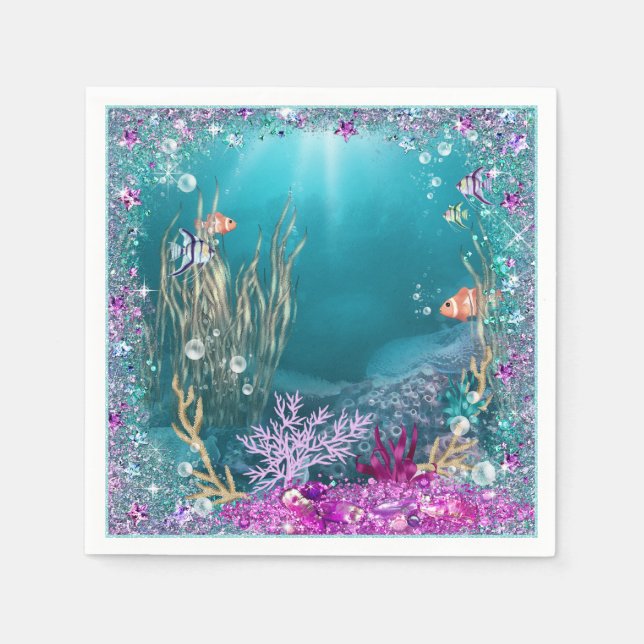 Serviettes en papier Océan sous la mer (Devant)