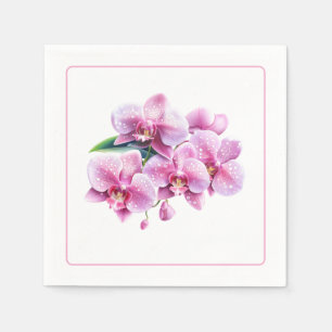 Serviettes en papier orchidées