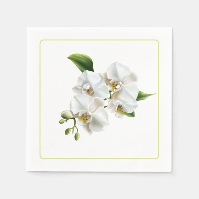 Serviettes en papier orchidées (Devant)