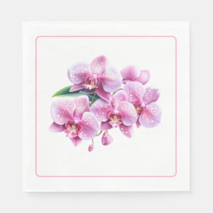 Serviettes en papier orchidées