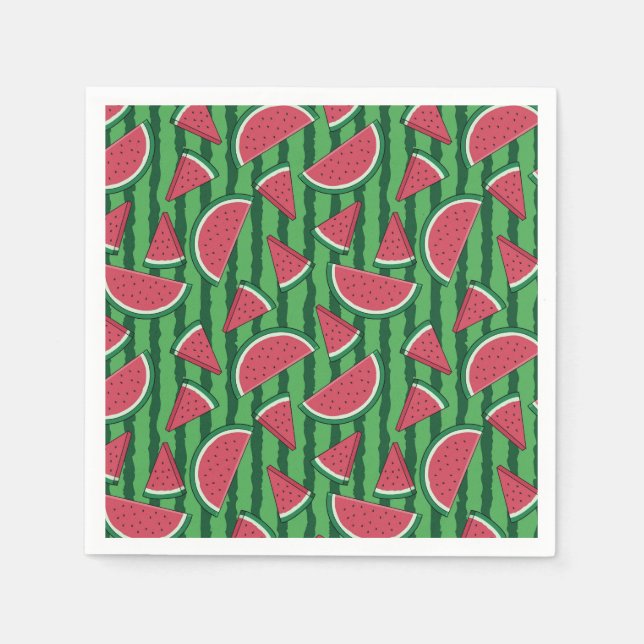 Serviettes en papier Pastèque, Fête des Fruits d'É (Devant)