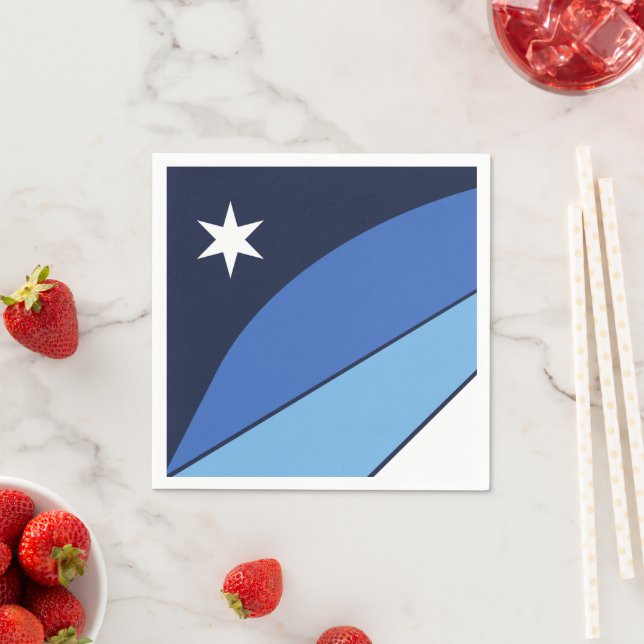 Serviettes en papier patriotique avec drapeau de C (En situation)