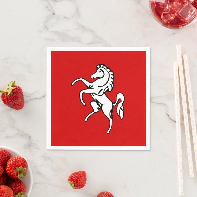 Serviettes en papier patriotique avec drapeau de K (En situation)