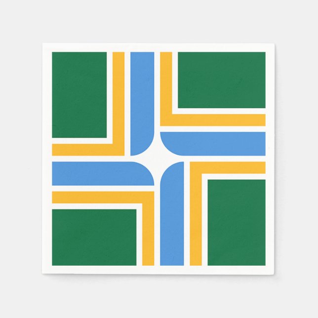 Serviettes en papier patriotique avec drapeau de P (Devant)