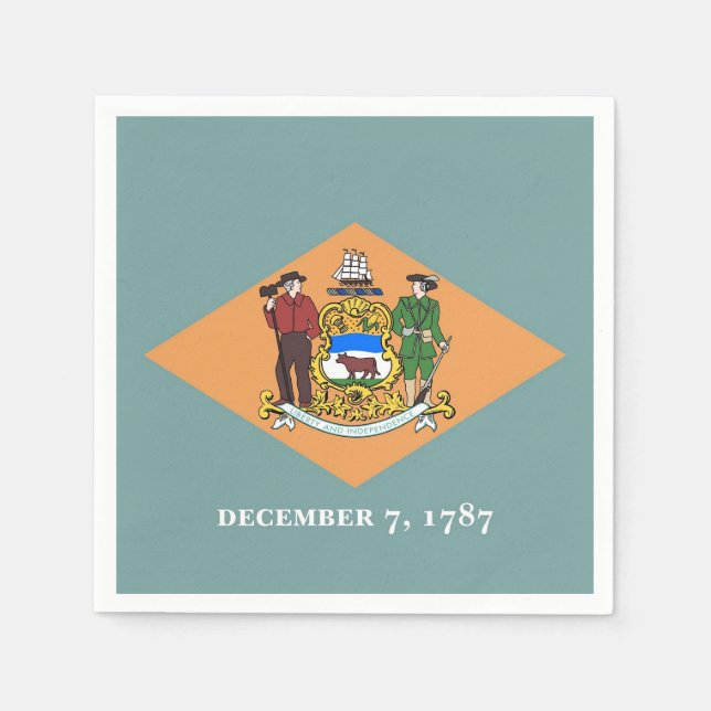 Serviettes en papier patriotique avec drapeau du D (Devant)