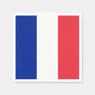 Serviettes en papier patriotique avec drapeau fran
