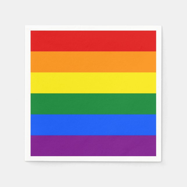 serviettes en papier patriotique avec drapeau LGBT (Devant)