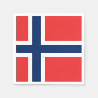 Serviettes en papier patriotique avec drapeau norv