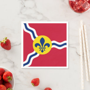 Serviettes en papier patriotique, drapeau de St. L