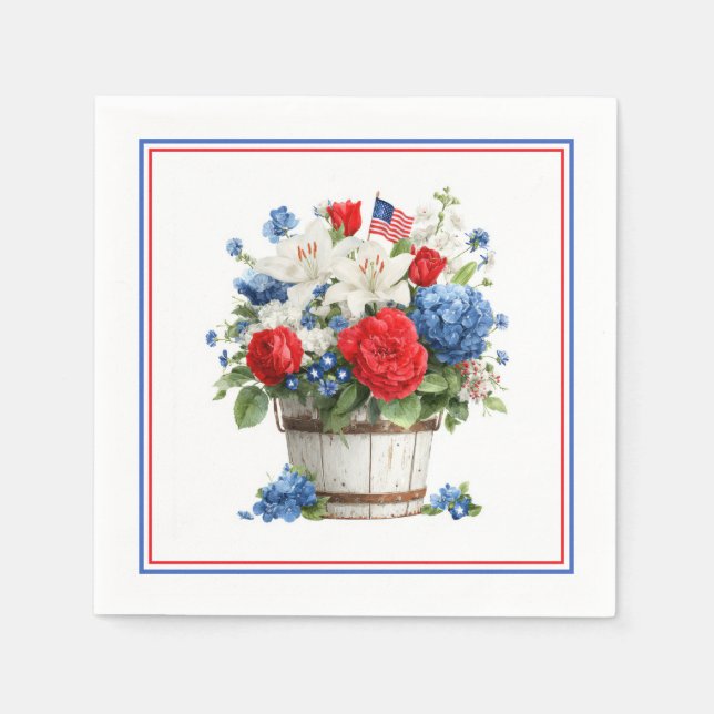 Serviettes en papier patriotiques (Devant)