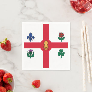 Serviettes en papier patriotiques avec drapeau de
