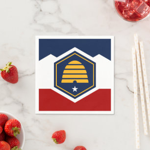 Serviettes en papier patriotiques avec le drapeau
