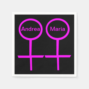 Serviettes en papier personnalisables pour les amo
