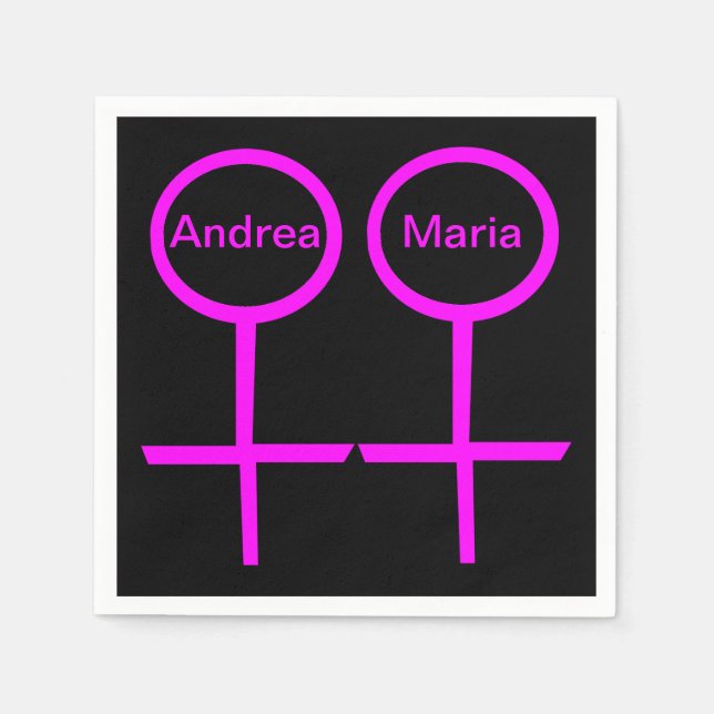 Serviettes en papier personnalisables pour les amo (Devant)
