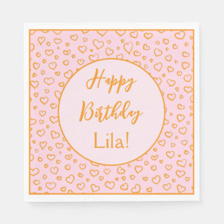 Serviettes en papier personnalisé Coeur
