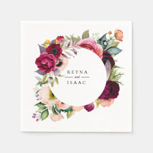 Serviettes en papier personnalisées Bohemian Bloom