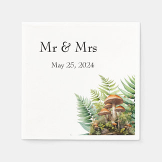 Serviettes en papier personnalisées champignon 