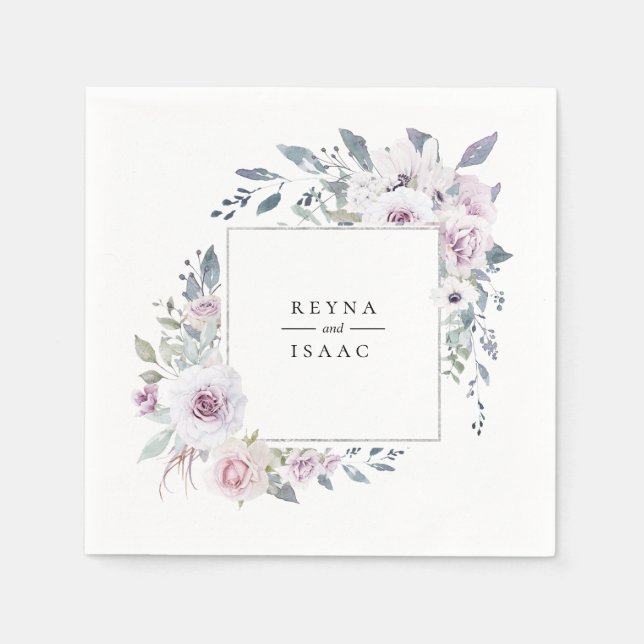 Serviettes en papier personnalisées Fleurs de jard (Devant)