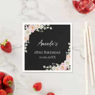Serviettes en papier personnalisées pour anniversa