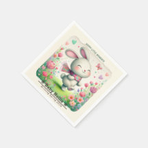 Serviettes en papier personnalisées pour fête en f