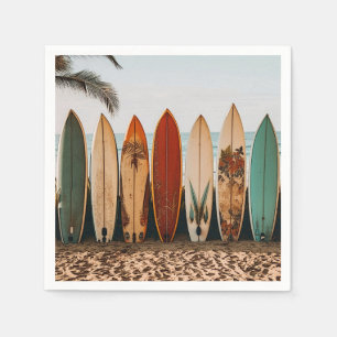 Serviettes en papier Planche de surf