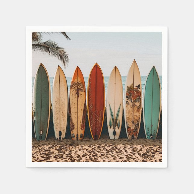Serviettes en papier Planche de surf  (Devant)