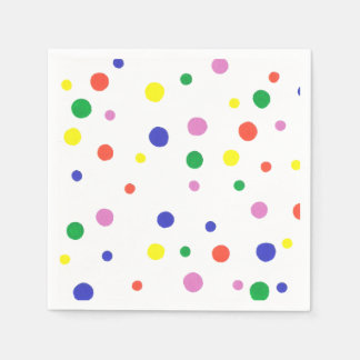 Serviettes en papier Pois coloré