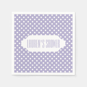 Serviettes en papier pois lavande cosmique