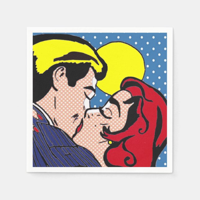 Serviettes en papier Pop Art Happily Ever After (Devant)