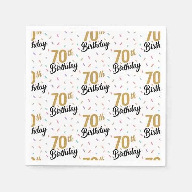 Serviettes en papier pour 70e anniversaire, Soixan (Devant)