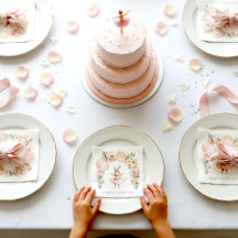 Serviettes en papier pour anniversaire aquarelle L