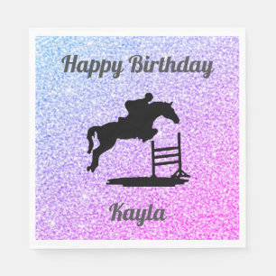 Serviettes en papier pour anniversaire de cavalier
