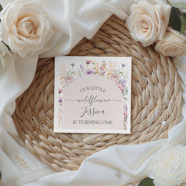 Serviettes en papier pour anniversaire Little Wild (Créateur téléchargé)
