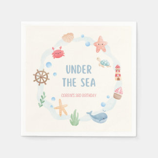 Serviettes en papier pour anniversaire nautique so