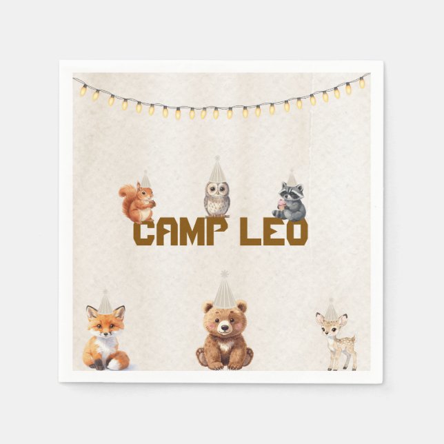 Serviettes en papier pour anniversaire thème de ca (Devant)
