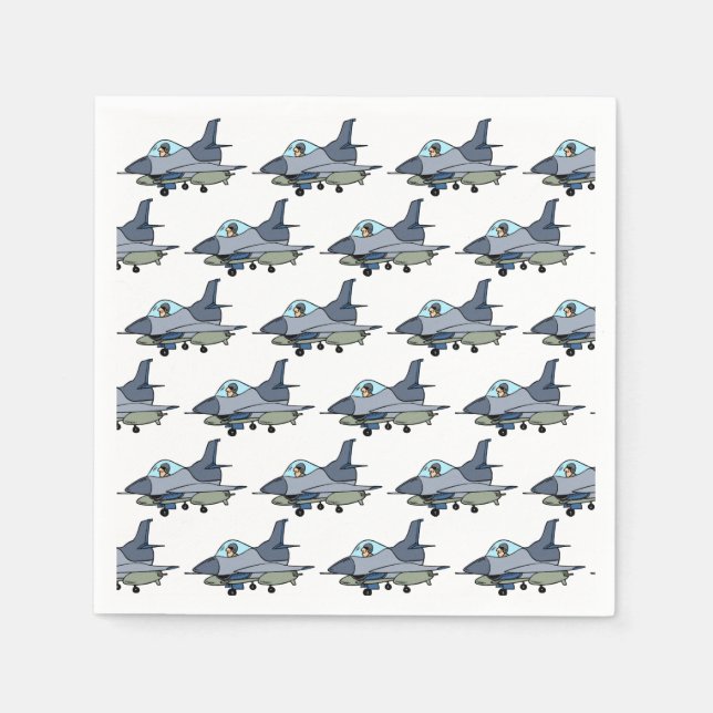 Serviettes en papier pour avion de chasse, Fête d' (Devant)